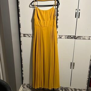 Lulu's Sunlit Yellow/Mustard Maxi Dress